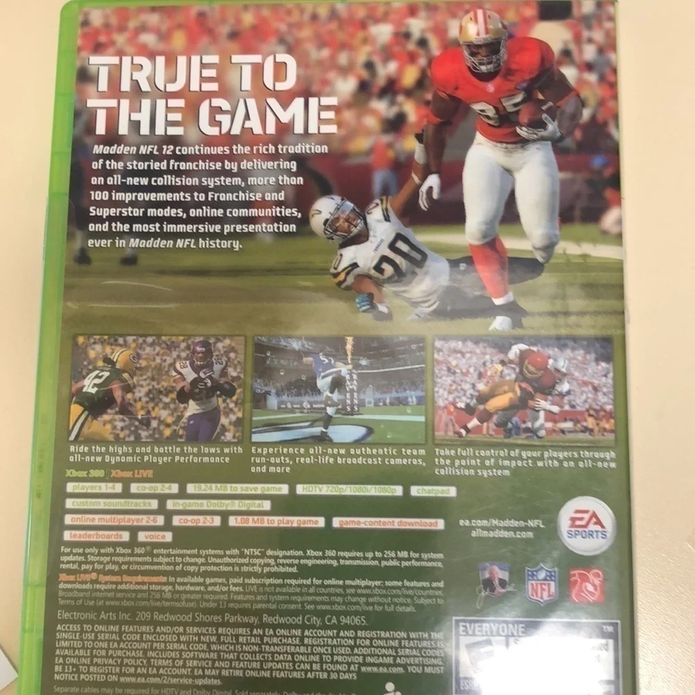 𝅺15 & 16. MADDEN NFL 12 - Xbox 360 Video Game